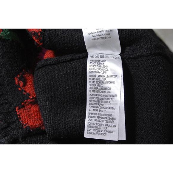 NEW, Farm Rio Colorful Flower Turtleneck Sweater in Black multi Sz XS #T3701 - Picture 11 of 12